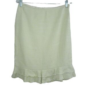 Ann Taylor‎ Yellow Tweed Skirt Size 6